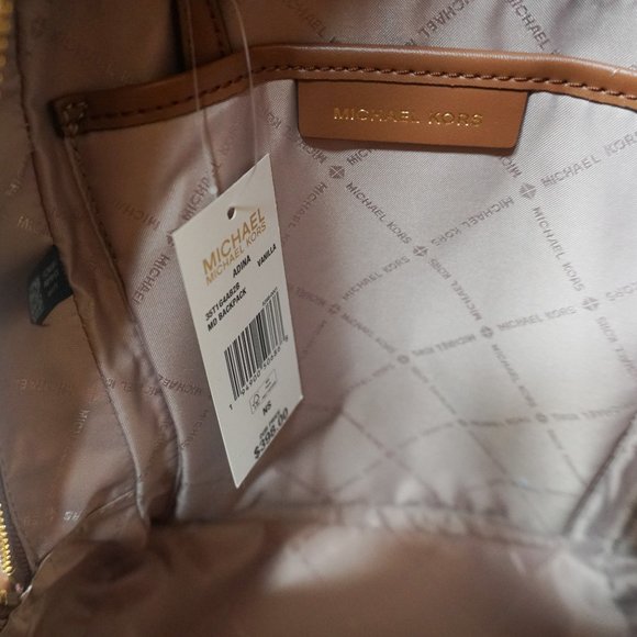 Michael Kors Adina Medium Backpack MK Vanilla - Picture 6 of 11